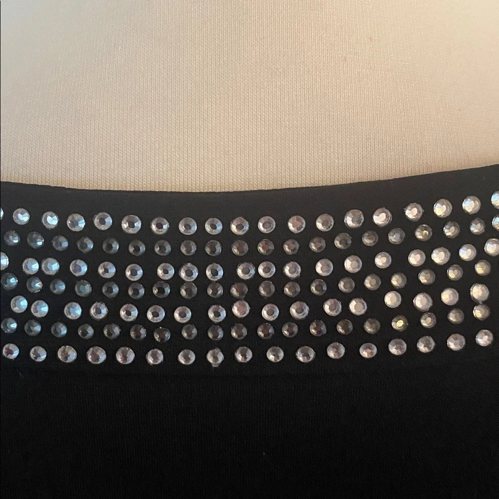 Calvin Klein  black size 6 beaded neckline dress NWT - Picture 6 of 9